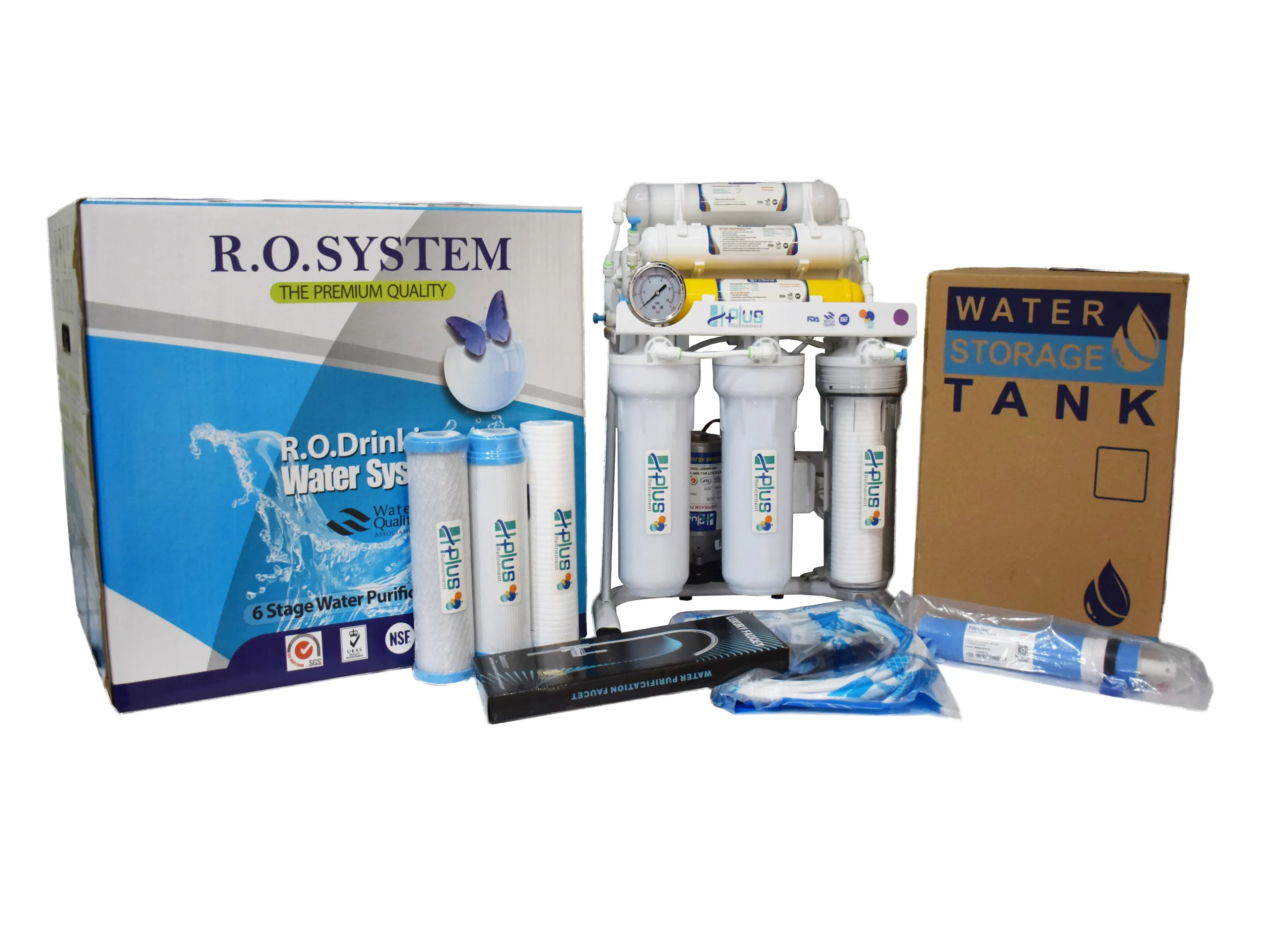 دستگاه تصفیه آب اچ پلاس مدل VIOLET به همراه فیلترها و مخزن ذخیره آب