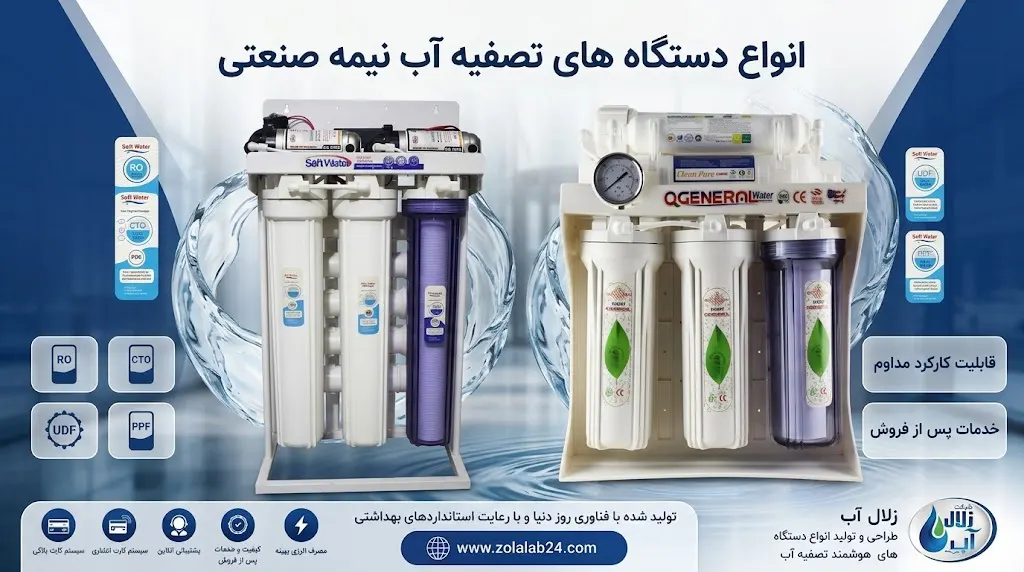 انواع دستگاه های تصفیه آب نیمه صنعتی